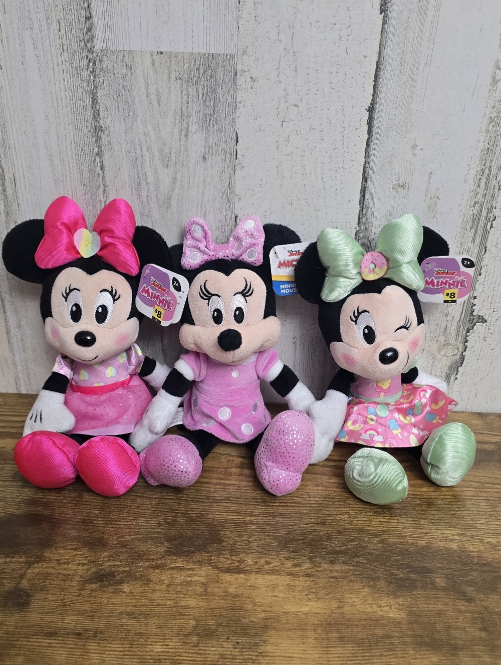 New Disney Minnie Mouse Plush Toy Of 3